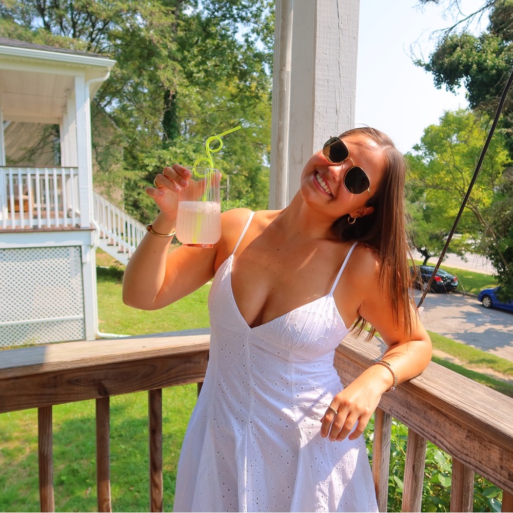 Zara white dress with skort